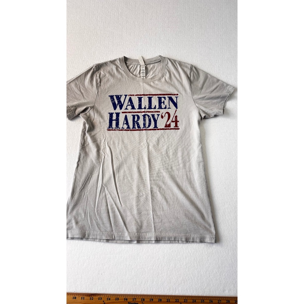 Wallen Hardy 24 Graphic T-Shirt Gray Bella Canvas Short Sleeve Country Music Med